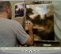 landscape oil painting video sample image